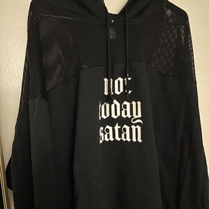 Mesh shoulder hoodie